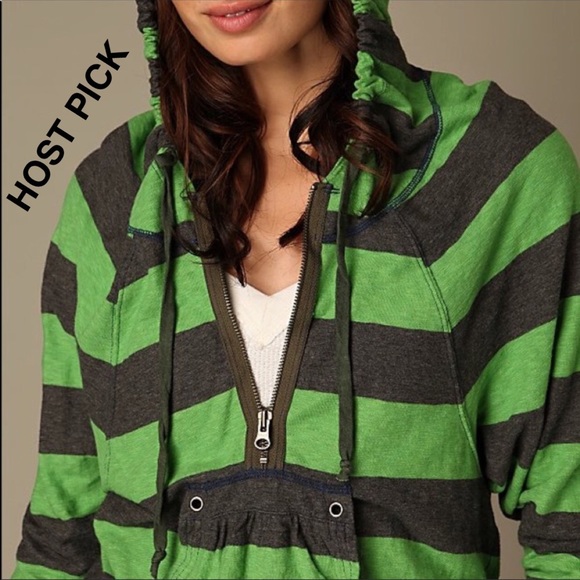 Free People Tops - 💕HP💕Free People Rugby Henley Hoodie
